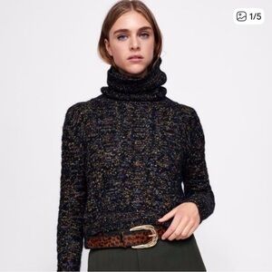 XS | Women's Black Turtleneck Sweater (could also fit kids)